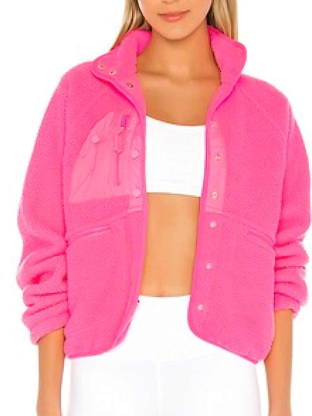 FP Movement by Free People Hot Pink Teddy Sherpa Jacket